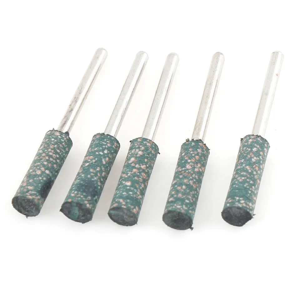 sourcingmap Meule sur tige 6x20 mm lot de 5 verte