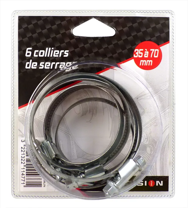 Precision Steel Collier de Serrage Inox 35-70mm Lot 6
