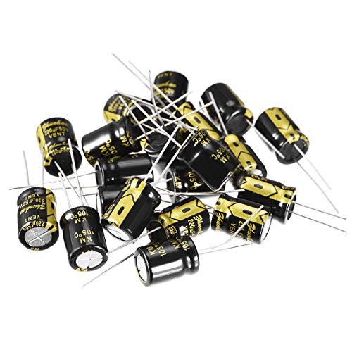 sourcing map Industrial condensateur électrolytique 220uF 50V 20pc