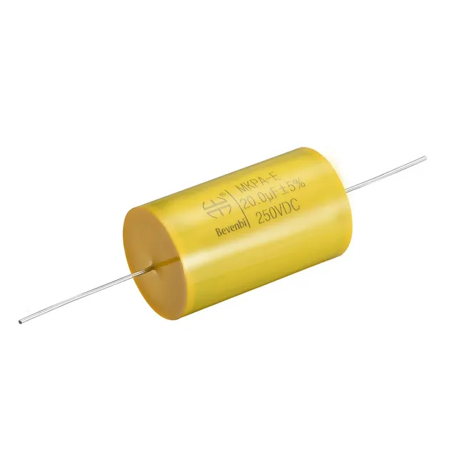 sourcing map Industrial condensateur film 20uF 250V axial 1pc