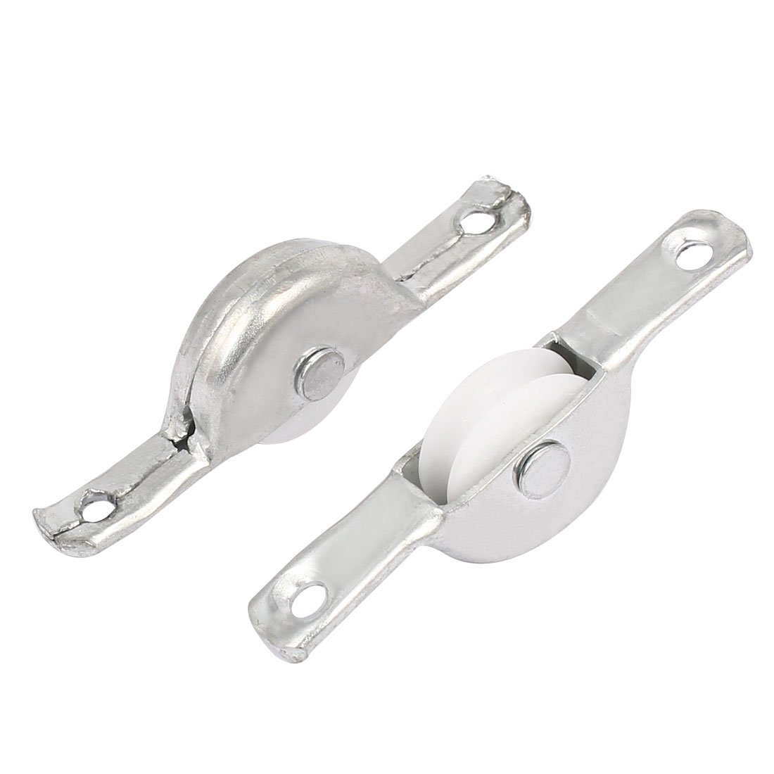 sourcing map Poulie fenêtre 56mm porte coulissante 12pcs blanc plastique
