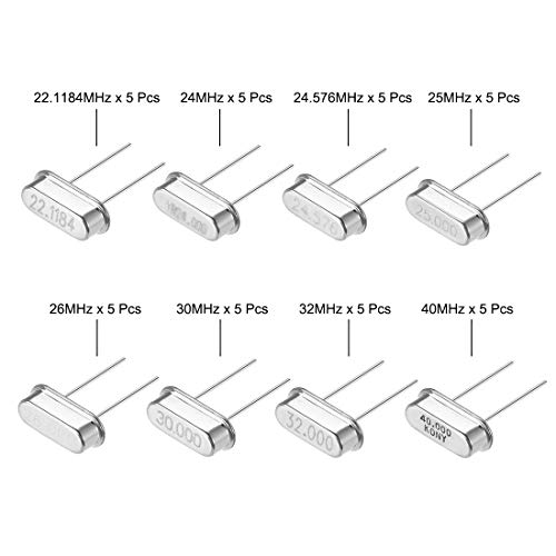 sourcing map HC-49S quartz oscillateur 22-40MHz 40 pcs DIP