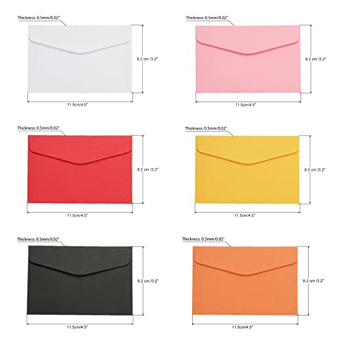 Sourcing Map 60 Mini Enveloppes papier multicolore vif 8,2x11,5