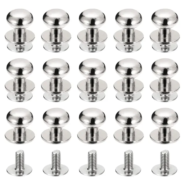 Sourcing Map Home & Garden rivet cuir 9mm argenté 15 pcs à vis