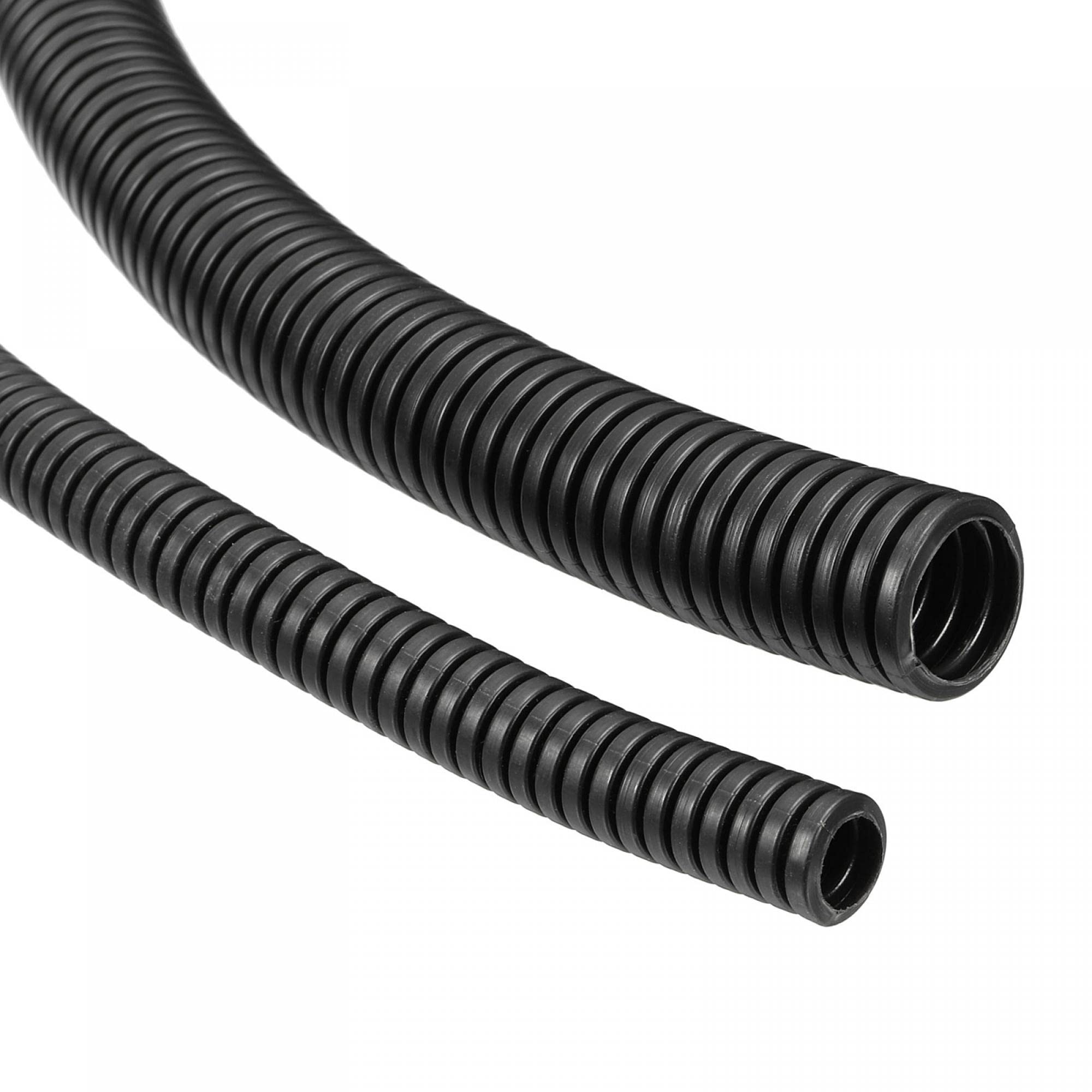 sourcing map gaine câble tube ondulé PP 6,5 mm noir 3 m + 2 m