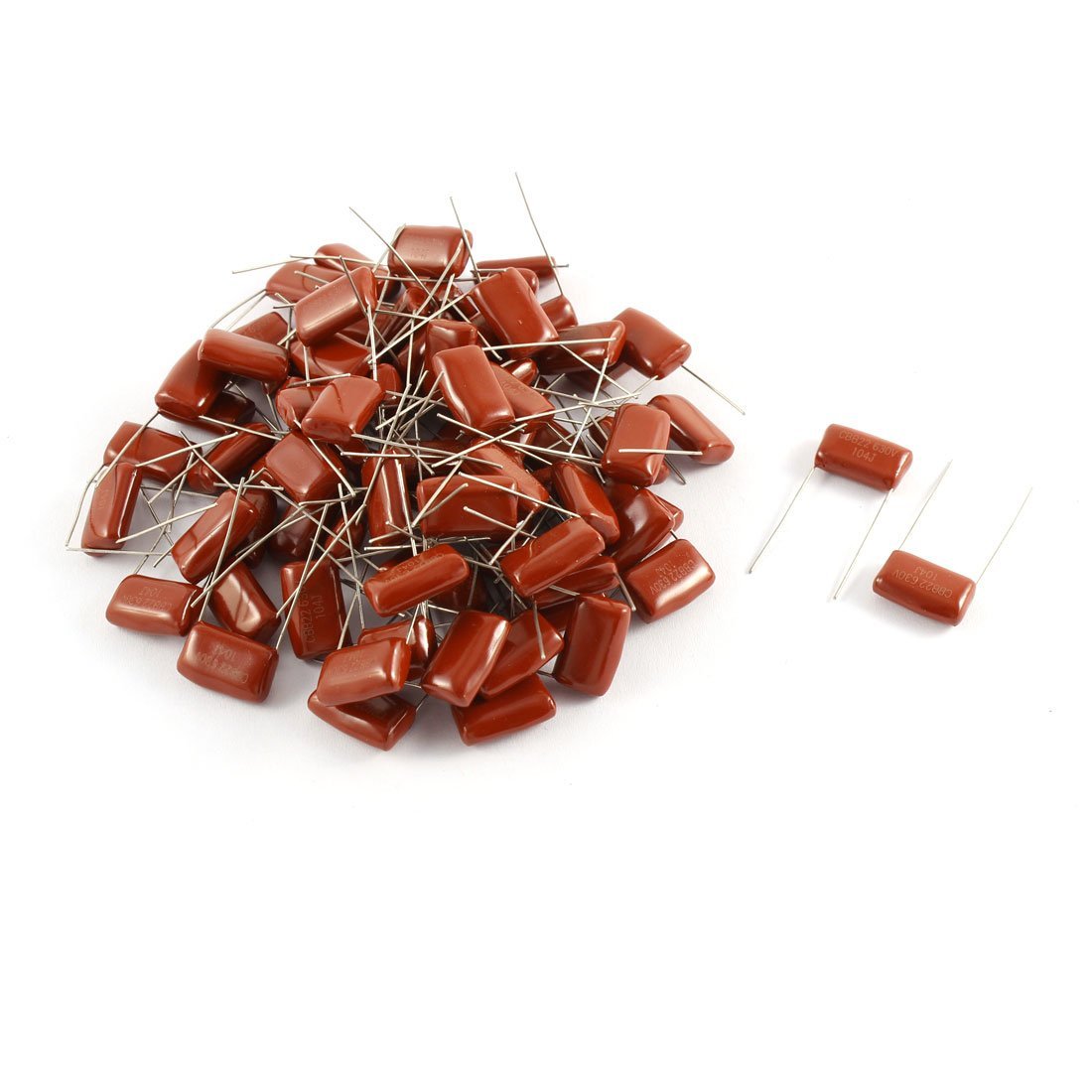 Sourcingmap Industrial condensateur CBB22 0.1uF 630V rouge 80 pcs