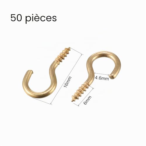 Sourcingmap Home crochet vis laiton 16mm lot 50