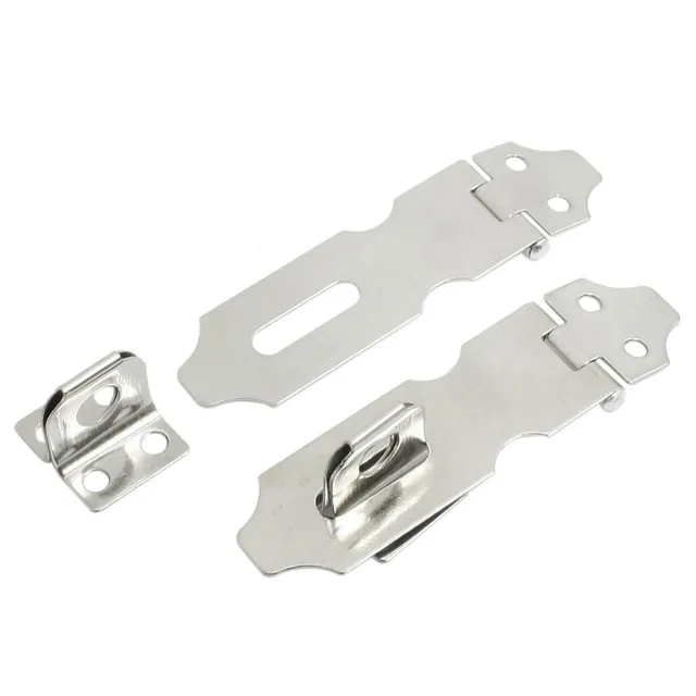 Sourcingmap Home & Garden moraillon porte-cadenas argent 76mm lot 2