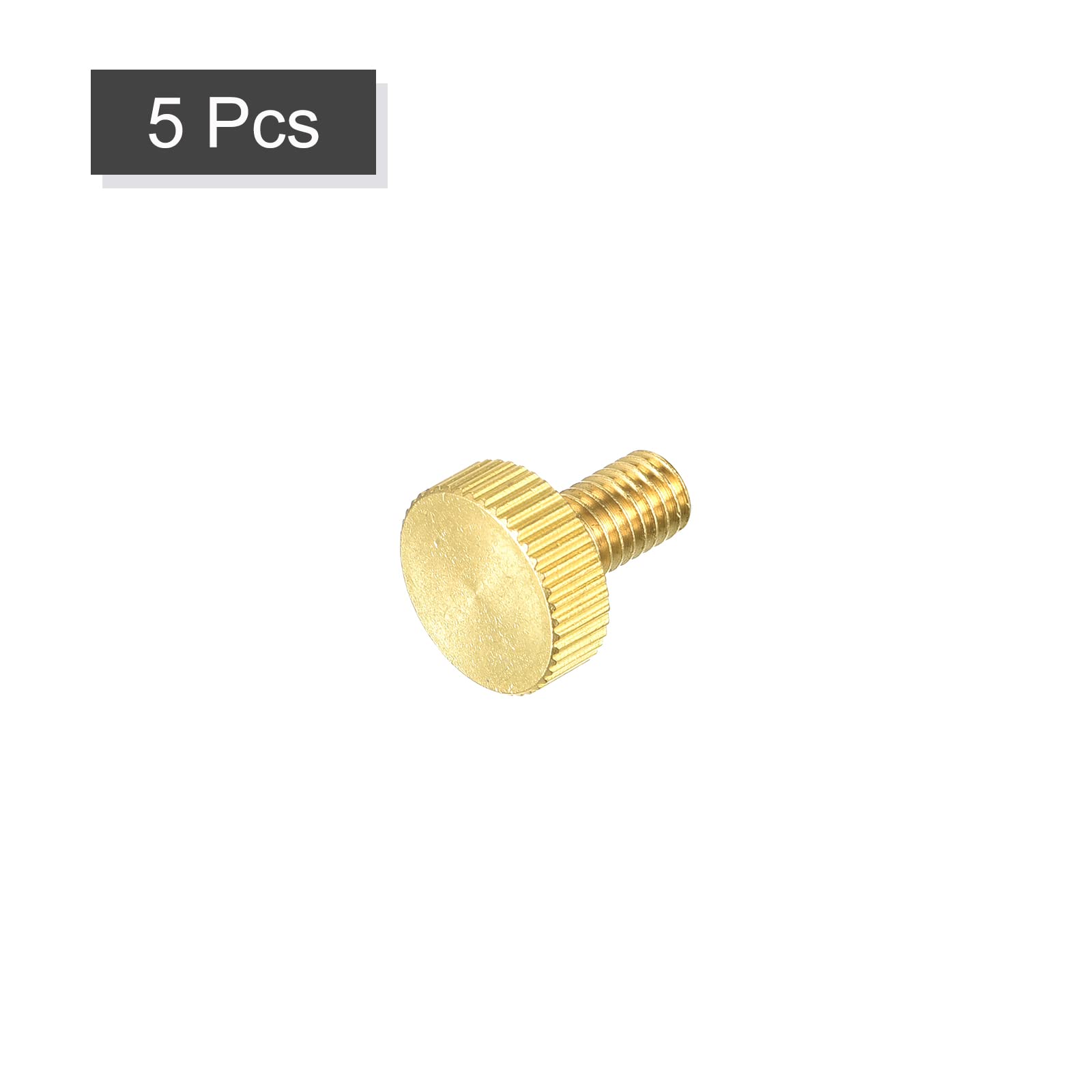 sourcing map M6x12mm vis moletée laiton lot de 5 sans outil