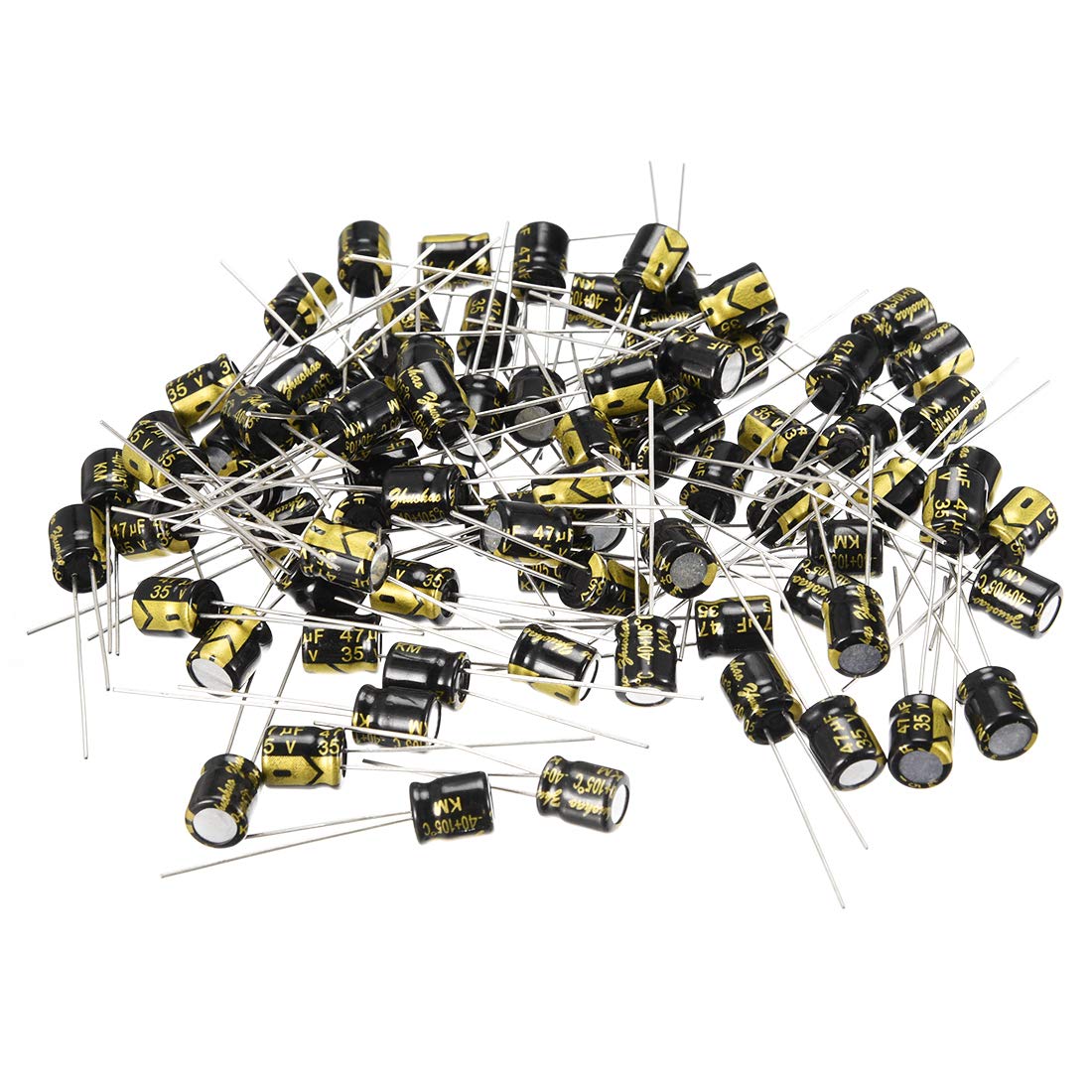Sourcing Map Condensateur 47uF 35V 6,3x7mm x100 radial