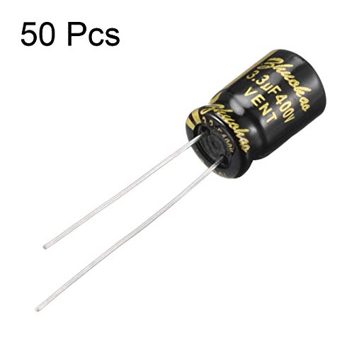 sourcing map 3.3uF 400V condensateur électrolytique 8x12mm lot 50