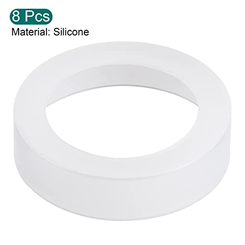 Sourcing Map Home & Garden socle bouteille silicone blanc lot 8