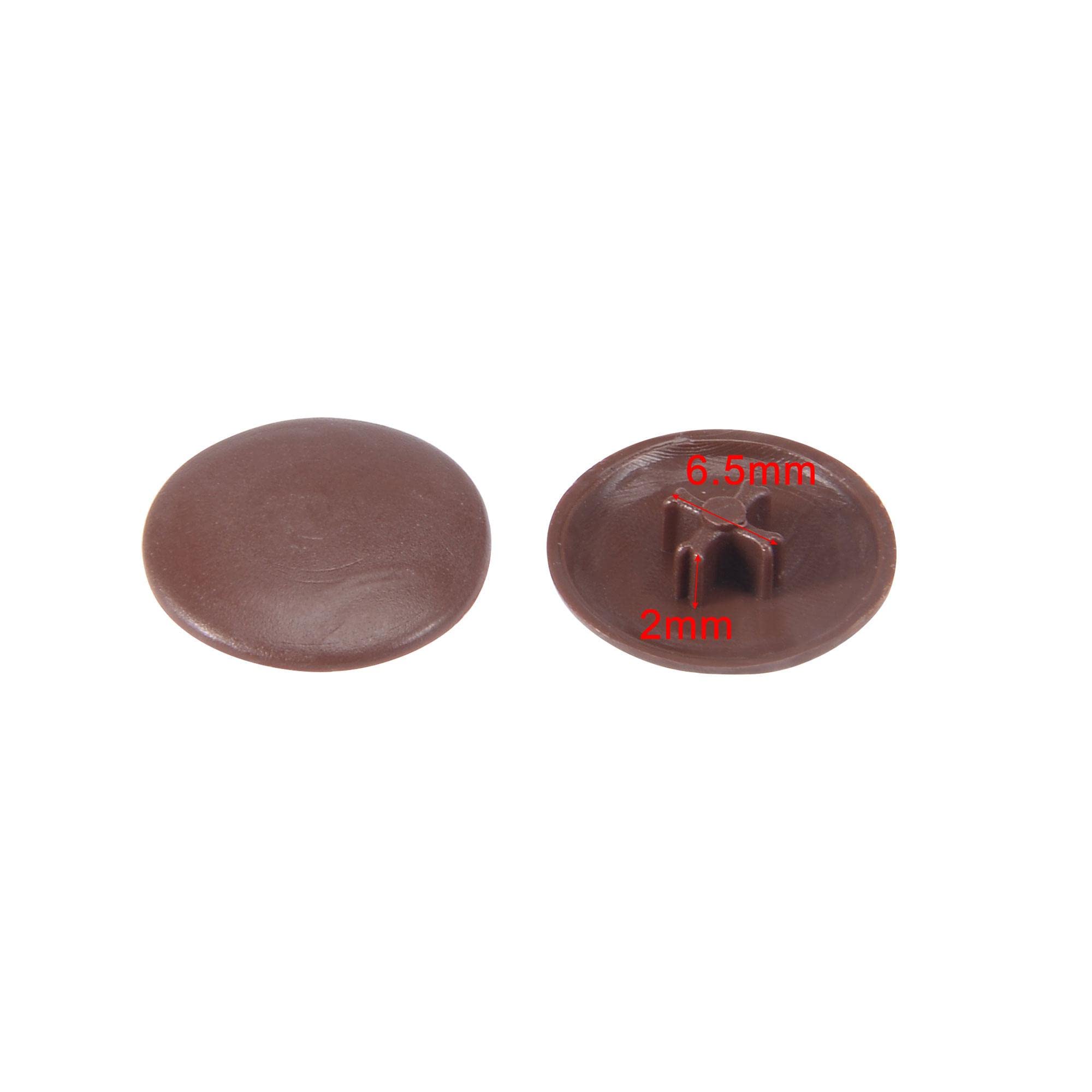 SOURCINGMAP cache-vis cruciforme 17mm x40 marron plastique