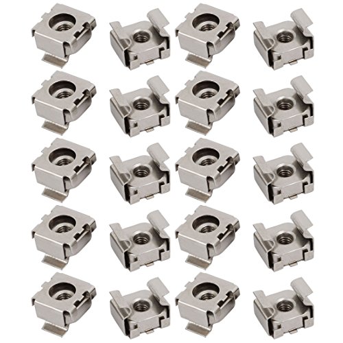 Sourcingmap Home M4 écrou cage acier nickelé rack lot 20