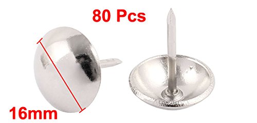 Sourcingmap clou tapissier inox argenté 16 mm 80 pièces