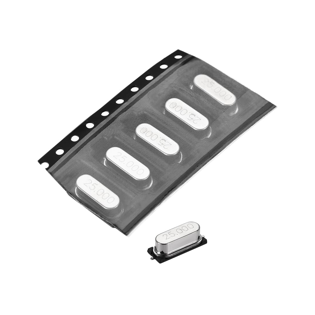 sourcing map Oscillateur Quartz 25MHz 5Pcs CMS 49SMD