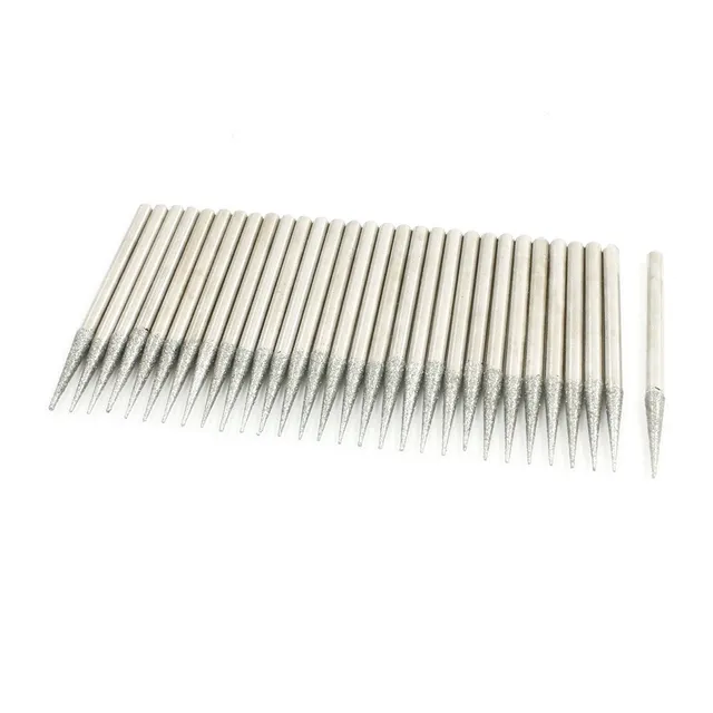 SOURCINGMAP Industrial Fraise Diamant Cône 15x1mm Tige 3mm 30Pcs