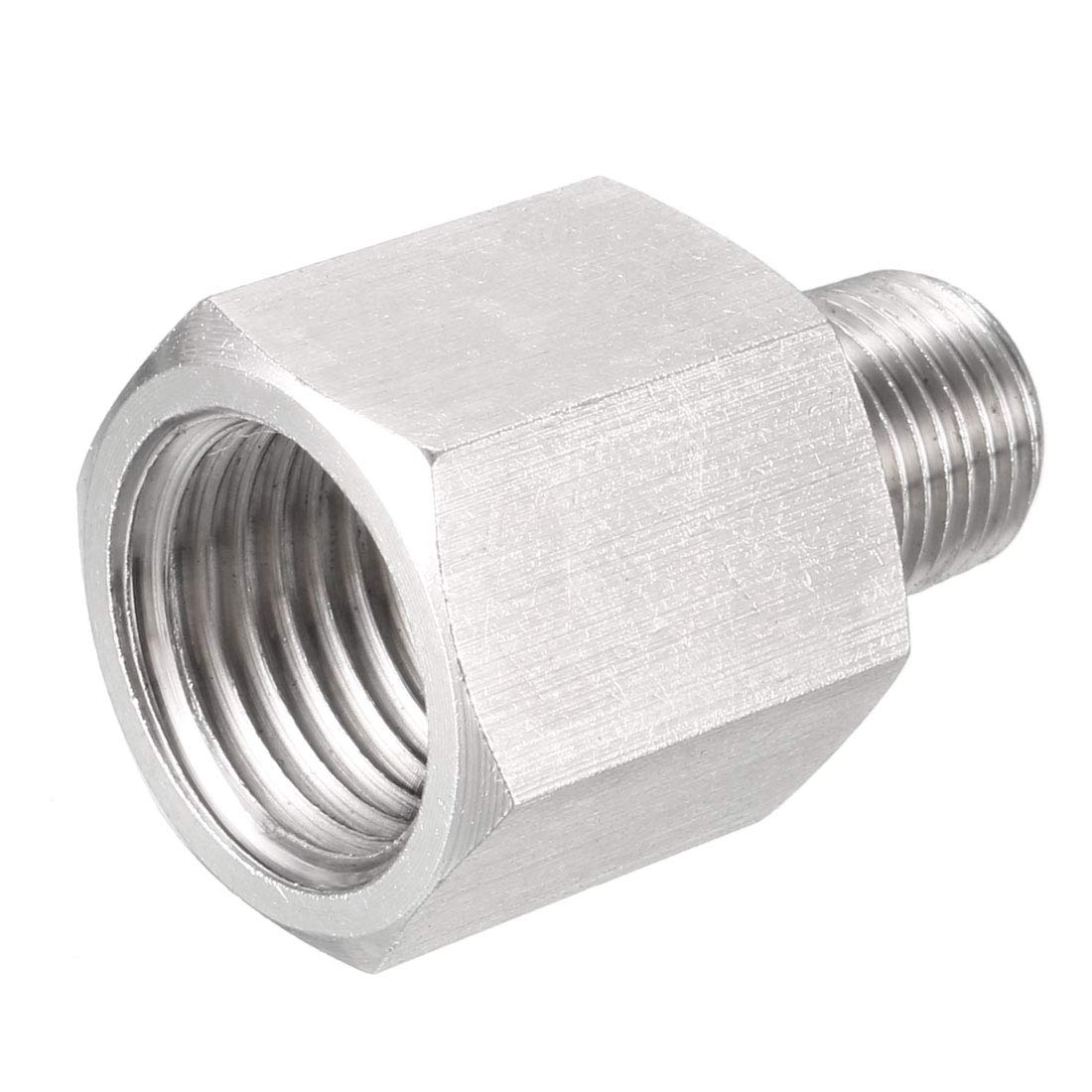 Sourcing Map Industrial Adaptateur Inox 1/8 NPT Mâle 1/4 G Femelle
