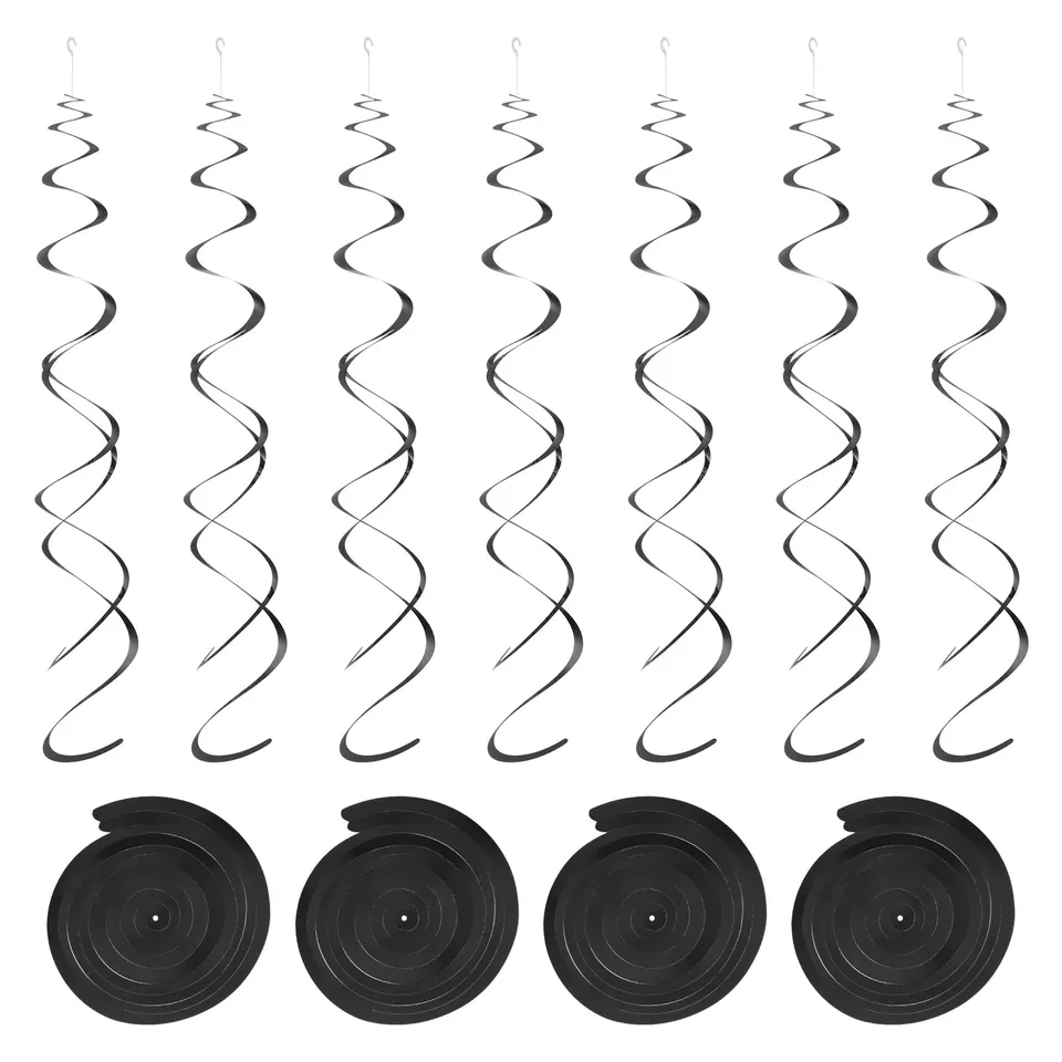 Sourcing Map Décoration Spirale Fête Noir 30 Pcs