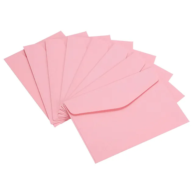 sourcing map Office mini enveloppes papier rose 60 pièces