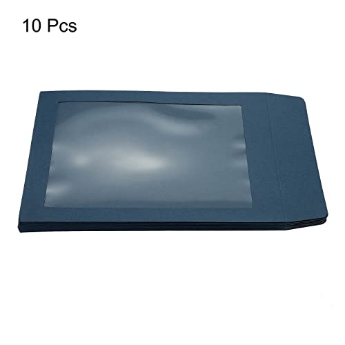 Sourcing Map A5 Enveloppe Fenêtre Bleue Simple Face x10