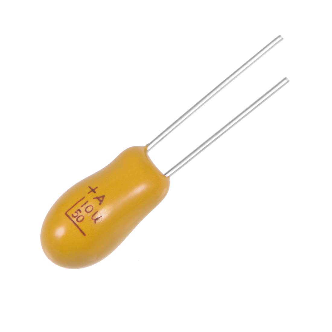 Sourcing Map 10uF 50V condensateur tantale 1 pc radial jaune