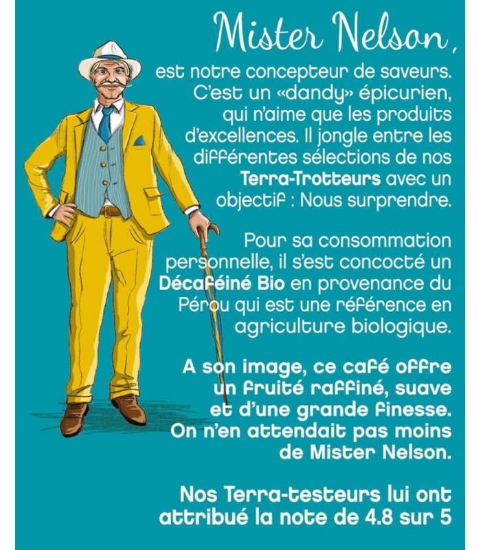 Terramoka Mister Nelson Dosettes Senseo Déca Bio Arabica 80 pcs