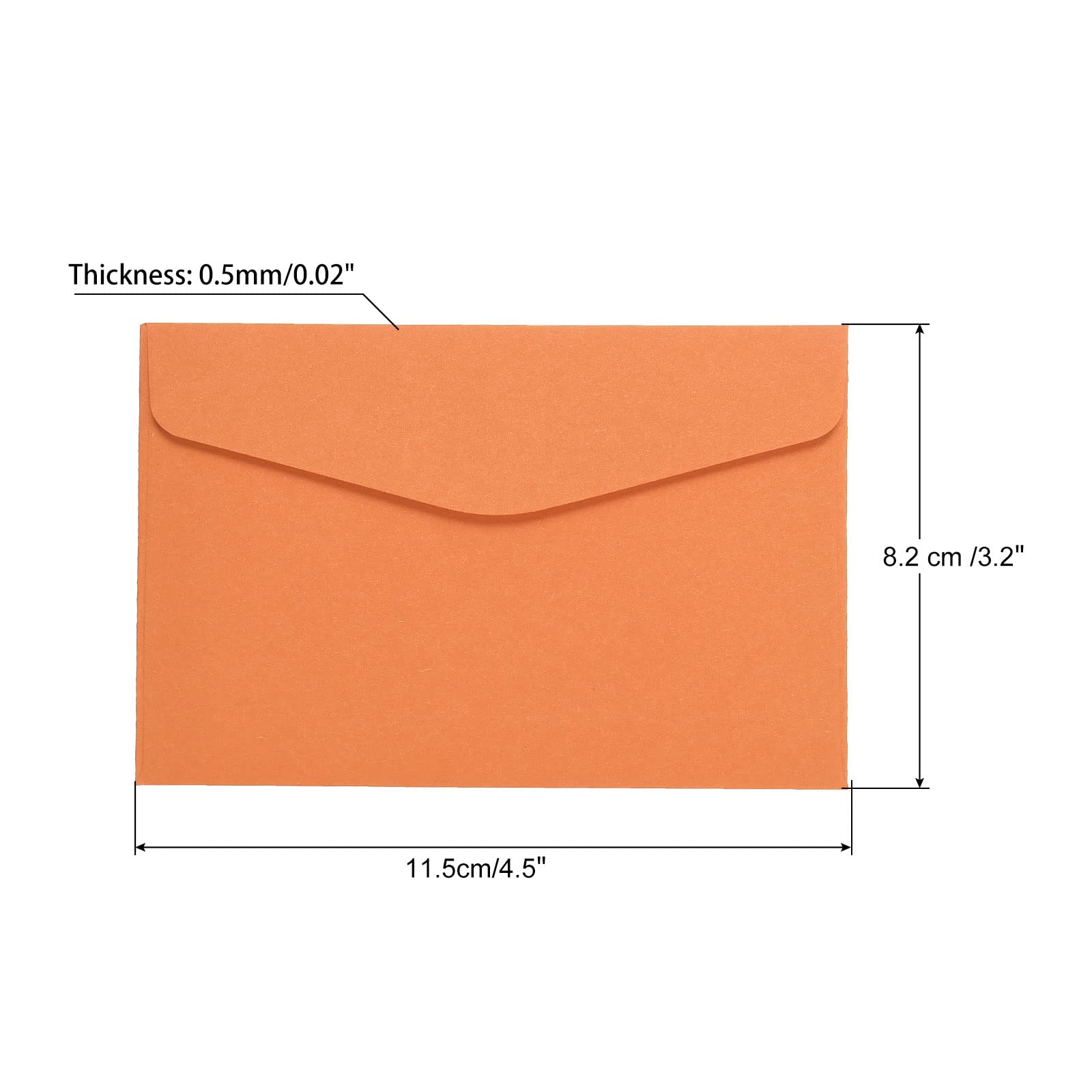 sourcing map Mini Enveloppes orange 60 pcs 8,2x11,5cm