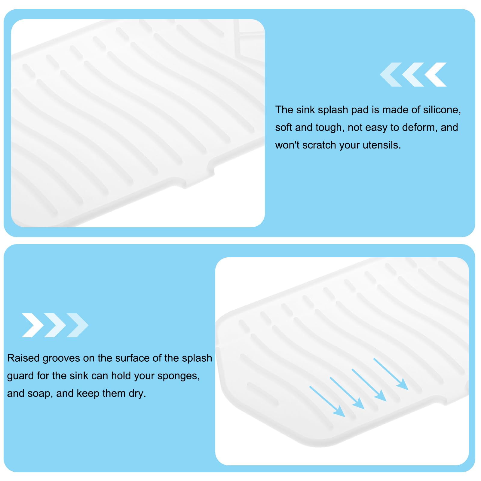 Sourcingmap tapis robinet silicone blanc 61 cm