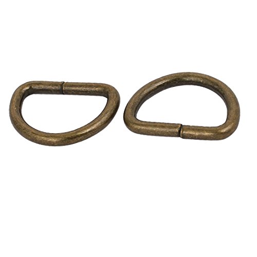 sourcing map Anneau D 20mm anneau métal bronze 20pcs soudé
