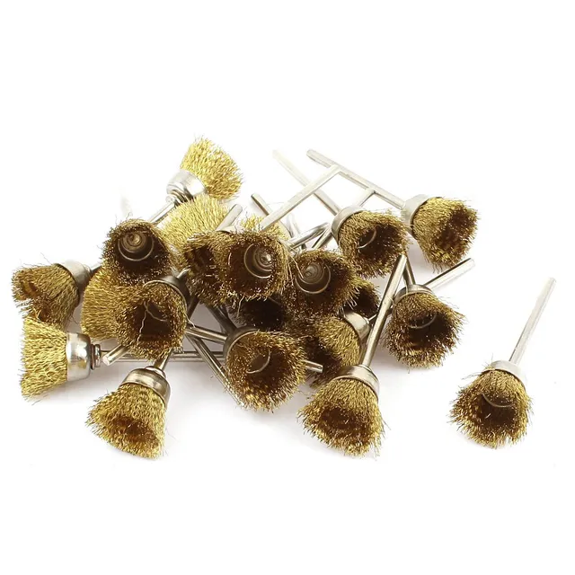 Sourcingmap brosse tasse laiton 15 mm lot 22 brosse polissage