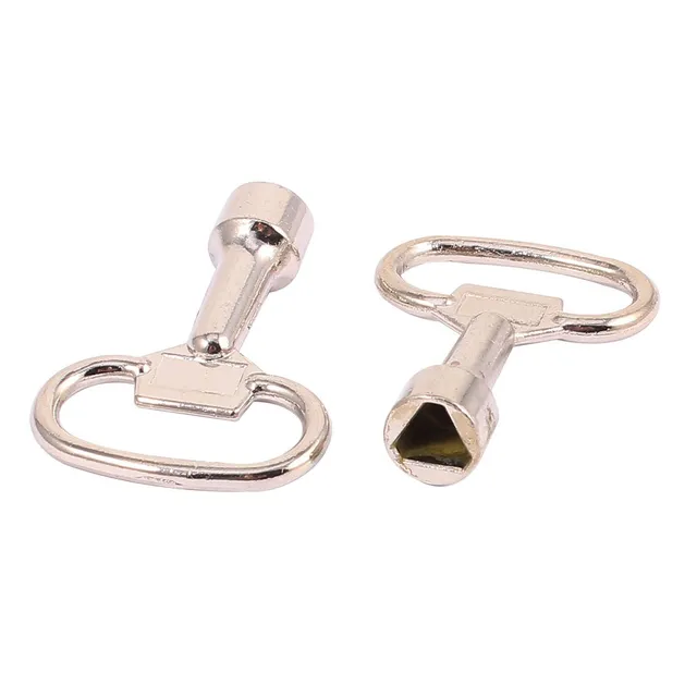 Sourcingmap Home & Garden clé triangulaire 8mm argent lot de 2