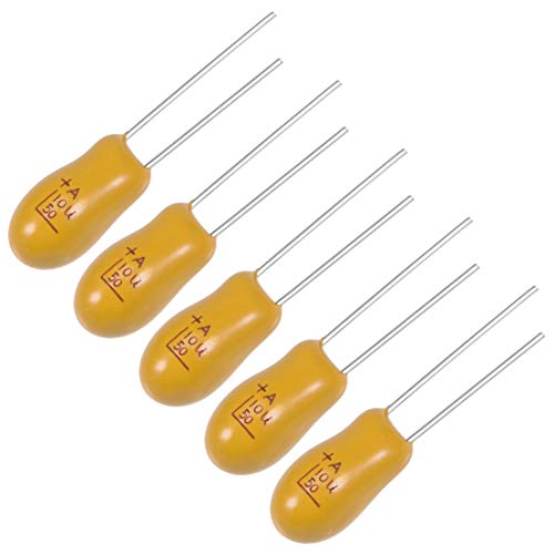 Sourcingmap Industrial 10uF 50V condensateur tantale 5 pcs jaune