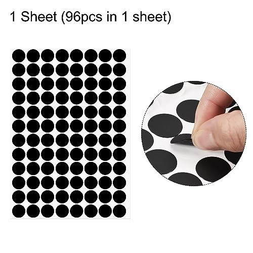Sourcing Map Home & Garden cache vis noir 15mm 96pcs PVC
