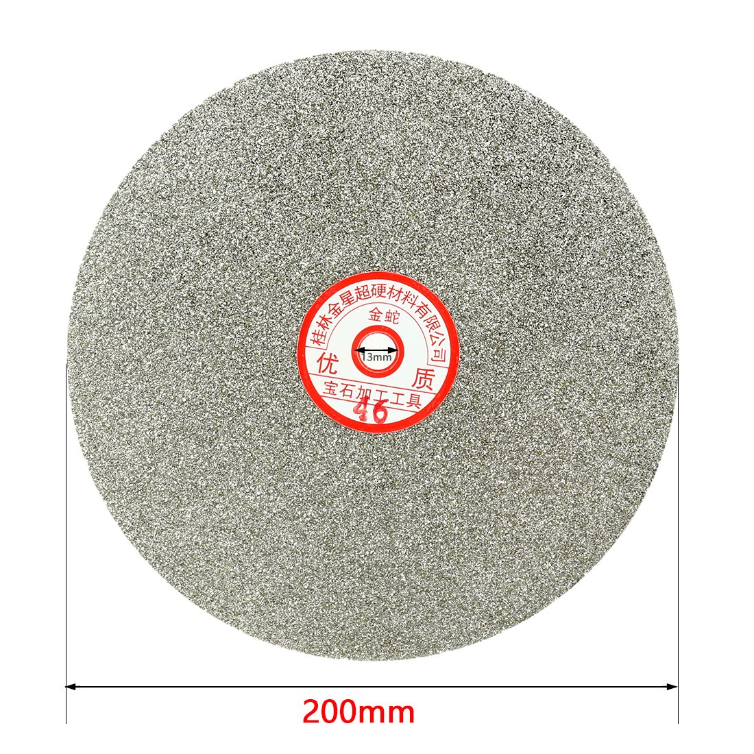 Sourcing Map Industrial disque diamant plat 200 mm grain 46
