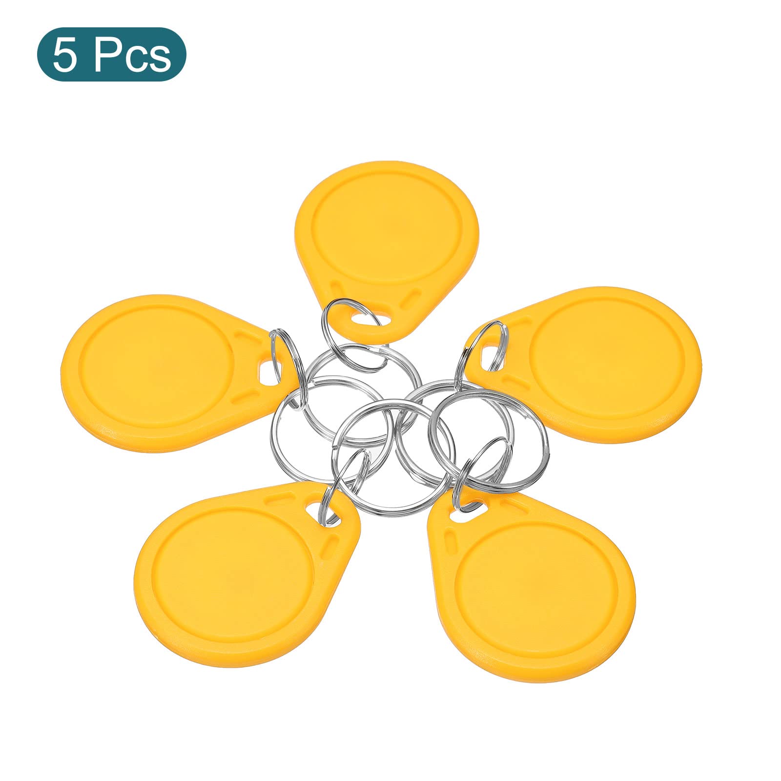 sourcing map UID porte-cles RFID 13,56 MHz jaune x5 copiable