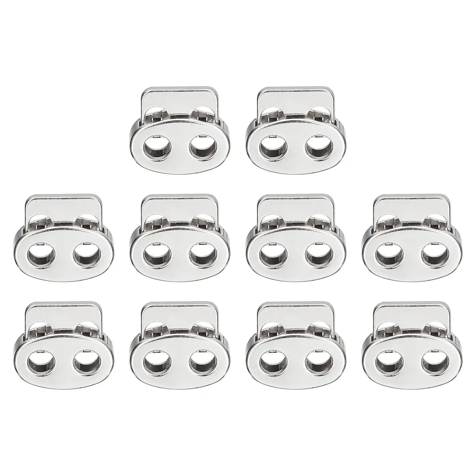 Sourcing Map Home & Garden arrêt cordon 17x14,7mm argent 10 pcs