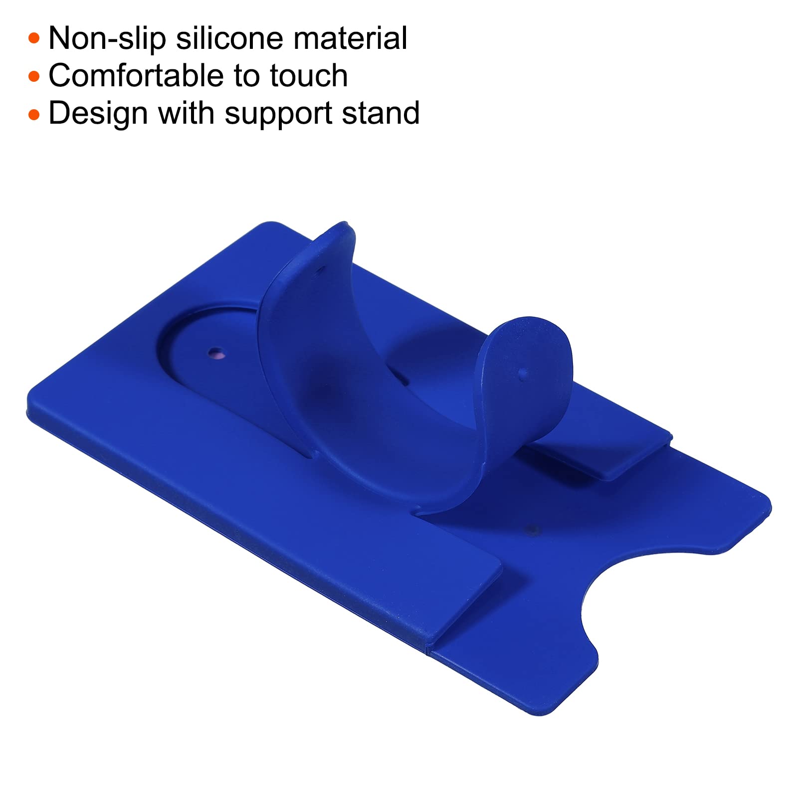Sourcing Map Porte-Carte Téléphone Silicone 3 Pièces Bleu Foncé