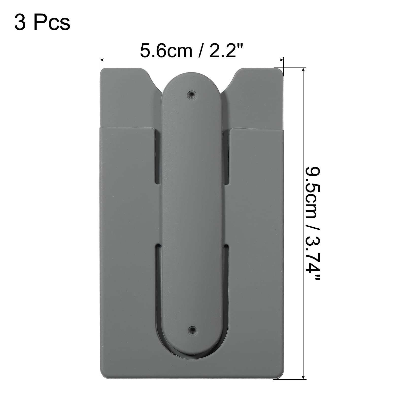Sourcingmap Electronics porte-carte silicone gris x3