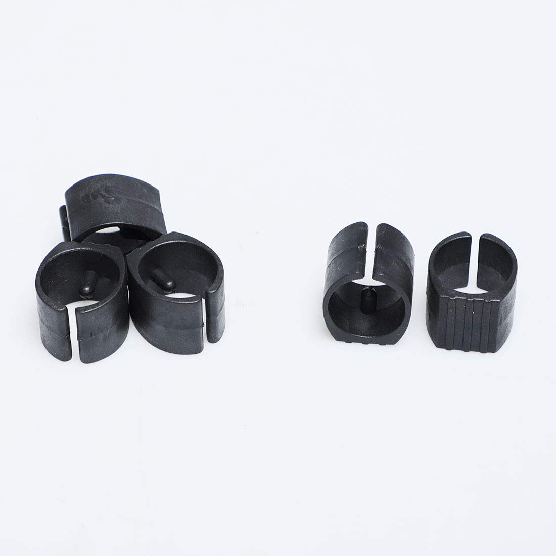 Sourcing Map patin chaise tube rond noir 20 mm 10 pcs