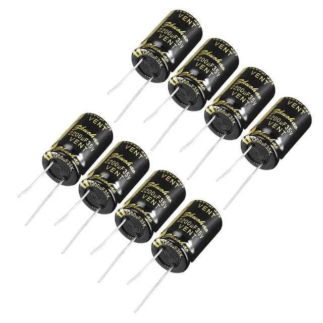 Sourcingmap 2200uF 35V condensateur électrolytique 8 pcs 16x26mm