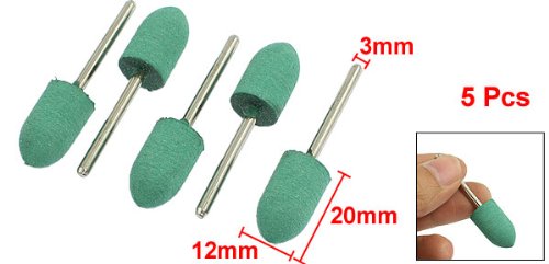 Sourcingmap Meule Tige Caoutchouc 12x20mm Conique Vert 5 pcs