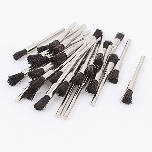 Sourcing Map brosse polissage 3mm soie noire lot 30