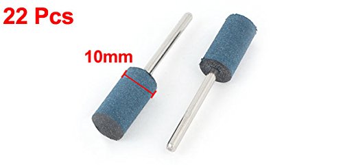 Sourcing Map meule caoutchouc 10mm tige 3mm bleue lot 22