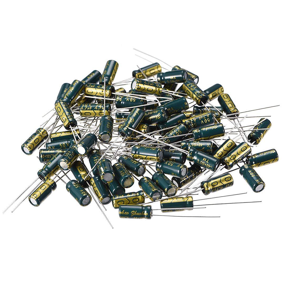 sourcing map 4.7uF 50V condensateur électrolytique 80pcs 5x11mm