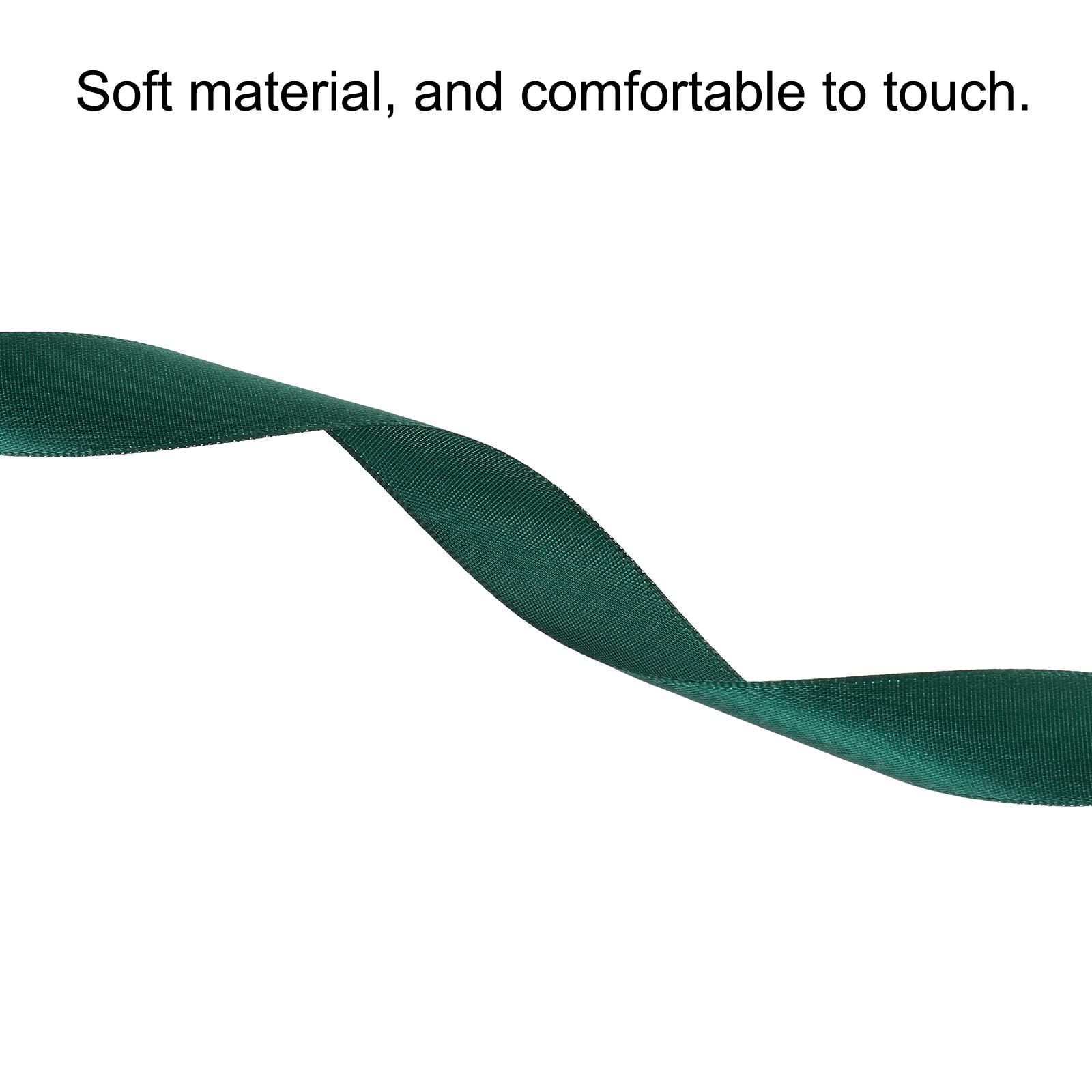 Sourcingmap Ruban Satin Vert Foncé 20mmx91,4m Polyester