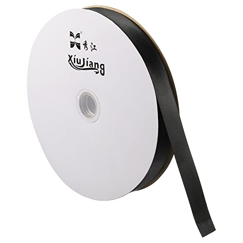 Sourcing Map Ruban Satin 20mmx91,4m Noir Fête Cadeau