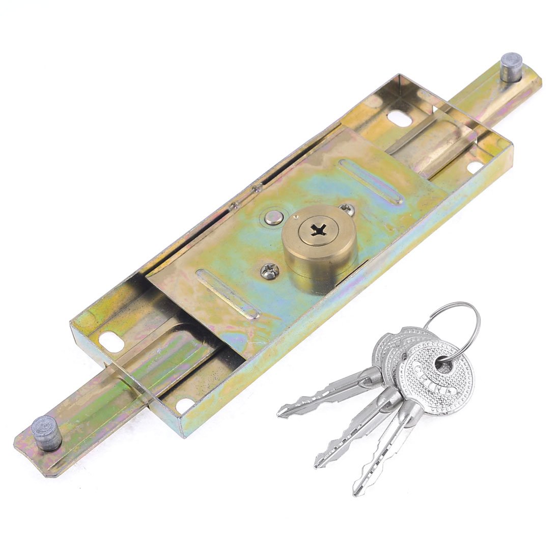 Sourcingmap Home & Garden serrure volet roulant 23 cm or 3 clés