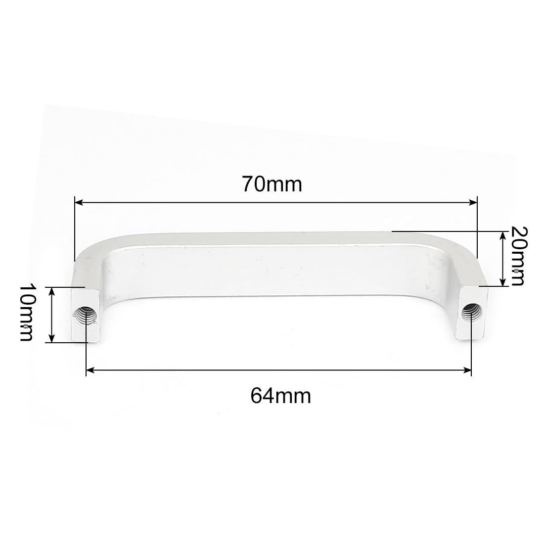 Sourcingmap Poignée Meuble Alliage Argent 70mm Lot 2
