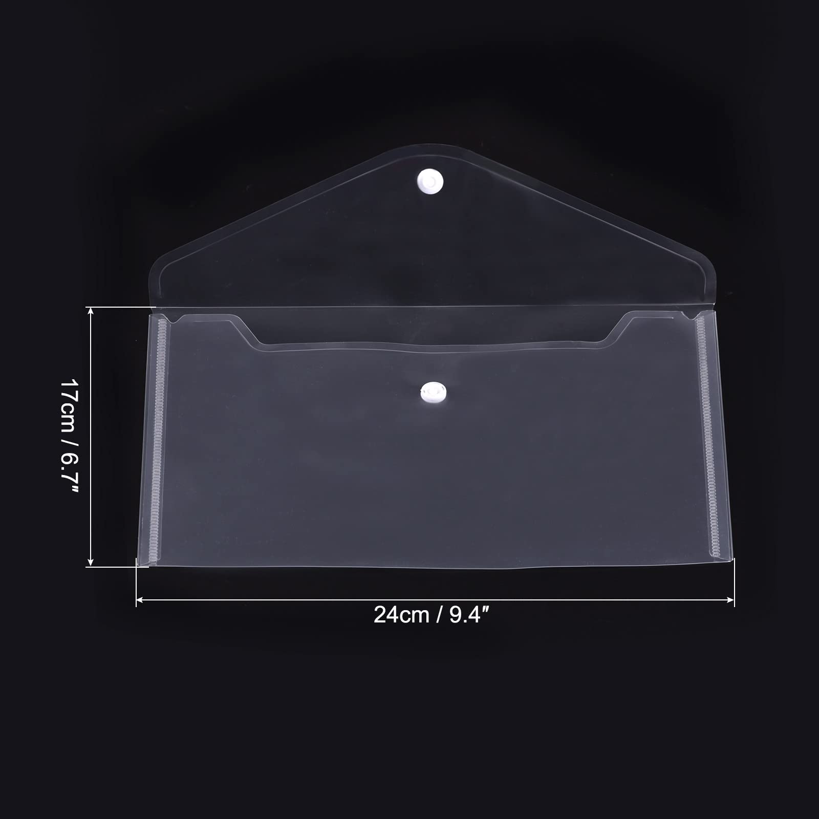 Sourcingmap enveloppe A5 bouton transparente lot de 12